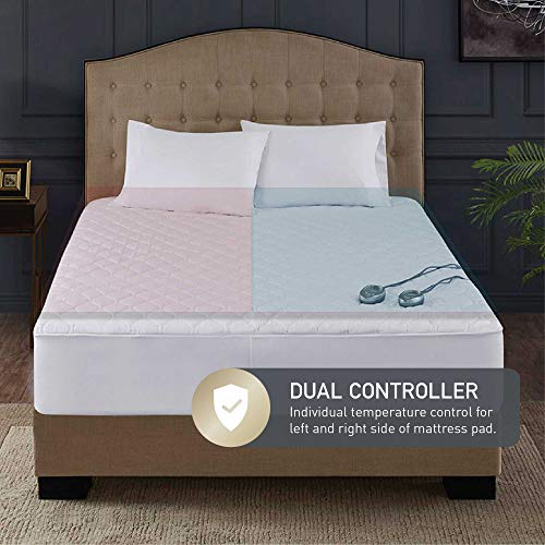 Premium Heated Mattress Pad California King Size Premium Heated Mattress Pad California King Dimension| Quilted Cotton Heated Mattress Pad with 20 Warmth Setting and Auto Shut Off |Relieve Sore Muscle mass/Joints.