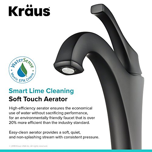 Kraus Arlo Bathroom Faucet, Matte Black Kraus KVF-1200MB Arlo Lavatory Faucet, Matte Black.