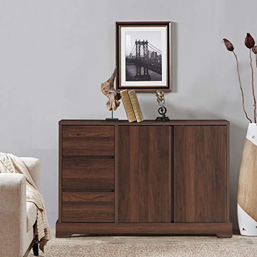 Giantex Buffet Sideboard, Storage Console Table with 3 Drawers and 2-Door Bundle Dimensions: 46.5 x 15.5 x 30.5 inches