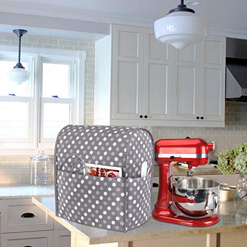Luxja Dust Cover Compatible with 6-8 Quart Stand Mixer, Cloth Cover Bundle Dimensions: 14.zero x 9.zero x 15.Eight inches