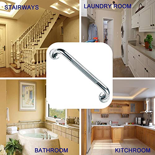 Sturdy Stainless Metal Bathe Security Deal with For Bathtub Sunmall Tub Seize Bar, Sturdy Stainless Metal Bathe Security Deal with For Bathtub, Rest room, Rest room, Kitchen, Stairway Handrail, Anti-Slip Grip Prevention (12 Inch)