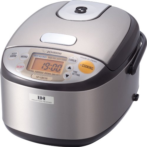 Zojirushi NP-GBC05XT Induction Heating System Rice Cooker and Warmer, 0.54 L, Stainless Dark Brown