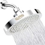 Gurin Shower Head High Pressure Rain, Luxury Bathroom Showerhead with Chrome Plated Finish, Adjustable Angles, Anti-Clogging Silicone Nozzles