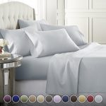 Danjor Linens 6 Piece Hotel Luxury Soft 1800 Series Premium Bed Sheets Set, Deep Pockets, Hypoallergenic, Wrinkle & Fade Resistant Bedding Set(Queen, Ice Blue)