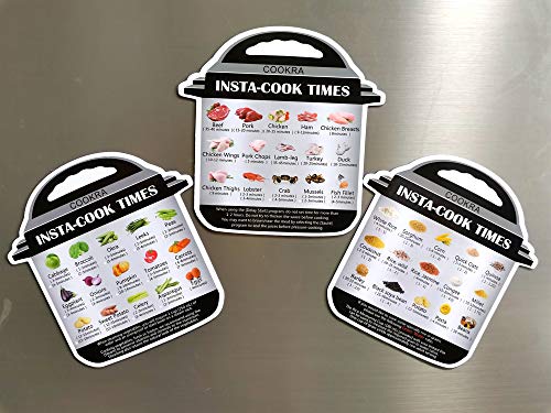 3 in 1 Electric Pressure Cooker Cook, Times Quick three in 1 Electrical Strain Cooker Cook dinner Occasions Fast Reference Information Appropriate with Instantaneous Pot ， Instantaneous pot Equipment Magnetic Cheat Sheet Magnet Set.