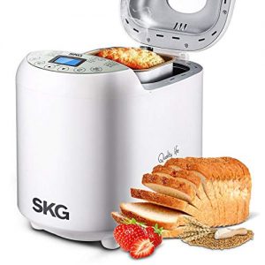 SKG Automatic Bread Machine with Recipes Multifunctional Loaf Maker for Beginner Friendly - 2LB