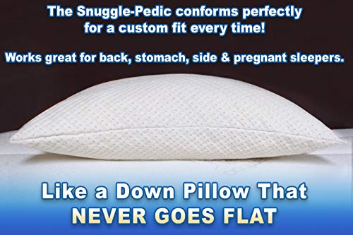 Snuggle-Pedic Ultra-Luxury Bamboo Shredded Memory Foam Snuggle-Pedic Extremely-Luxurious Bamboo Shredded Reminiscence Foam Pillow Mixture with Adjustable Match and Zipper Detachable Kool-Circulate Breathable Cooling Hypoallergenic Pillow Cowl (Queen).