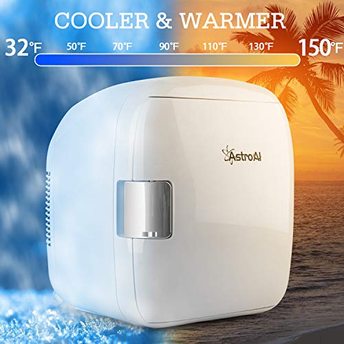 AstroAI Mini Fridge 12 Can Portable Electric Cooler and Warmer AstroAI Mini Fridge 12 Can Portable Electric Cooler and Warmer AC/DC for Bedroom, Food, Skincare, Breast Milk, Medications, Home Office and Travel (Father's Day Gifts).