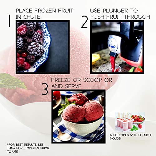 Uber Appliance Sorbet and Frozen yogurt maker Uber Equipment Sorbet and Frozen yogurt maker machine Computerized frozen delicate serve fruit dessert wholesome home made sherbet machine - four laptop Popsicle molds and recipe e book included (Purple).