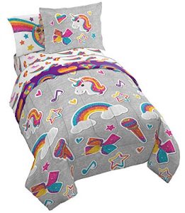 Jay Franco Nickelodeon JoJo Siwa Rainbow Sparkle Bed Set, Twin