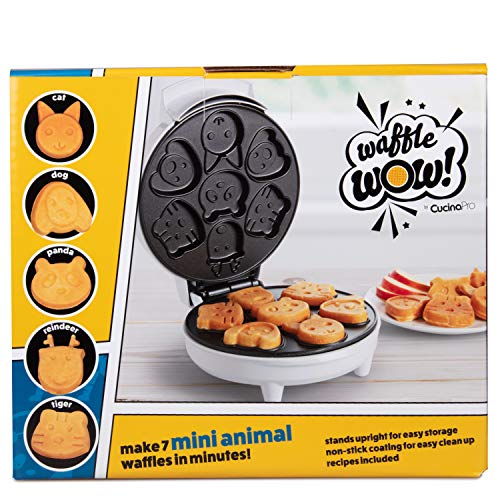 CucinaPro Animal Mini Waffle Maker- Makes 7 Fun CucinaPro Animal Mini Waffle Maker- Makes 7 Enjoyable, Totally different Formed Pancakes - Electrical Non-Stick Waffler, Enjoyable for Father's Day Breakfast.
