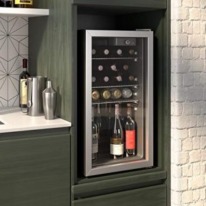 Cloud Mountain 100 Can or 26 Bottles Beverage Refrigerator or Wine Cooler with Glass Door for Beer, soda or Wine - Mini Fridge Used in the Room, Office or Bar - Drink Freezer for Party