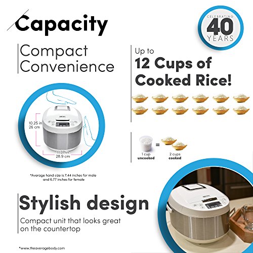 Aroma Housewares Ceramic Rice Cooker/Multicooker, White Package deal Dimensions: 11.three x 14.eight x 9.5 inches