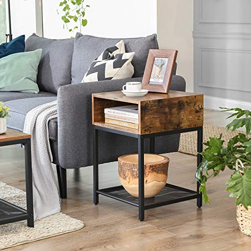 VASAGLE INDESTIC Nightstand, End Table with Open Compartment Package deal Dimensions: 15.7 x 15.7 x 22.eight inches