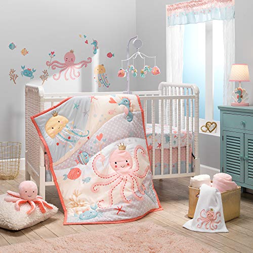 Bedtime Originals Ocean Mist 3Piece Crib Bedding Set, Multicolor
