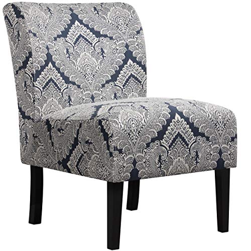YAHEETECH Accent Chair Armless Sofa Side Chairs Single Sofa Deco Living Room Bedroom Office Chair Sapphire