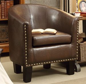 Rosevera Club Chair, Dark Brown