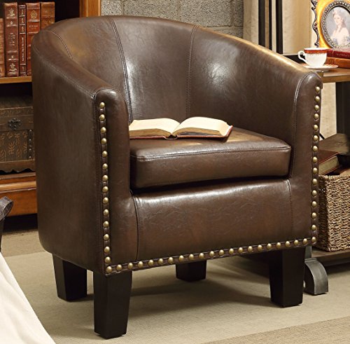 Rosevera Club Chair, Dark Brown