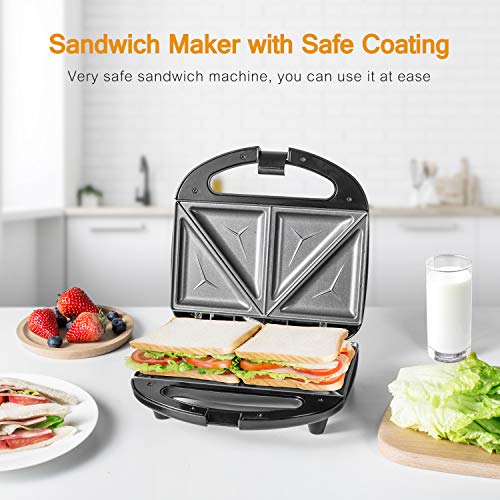 OSTBA Sandwich Maker, Toaster and Electric Panini Press OSTBA Sandwich Maker, Toaster and Electrical Panini Press with Non-stick plates, LED Indicator Lights, Cool Contact Deal with, Black.