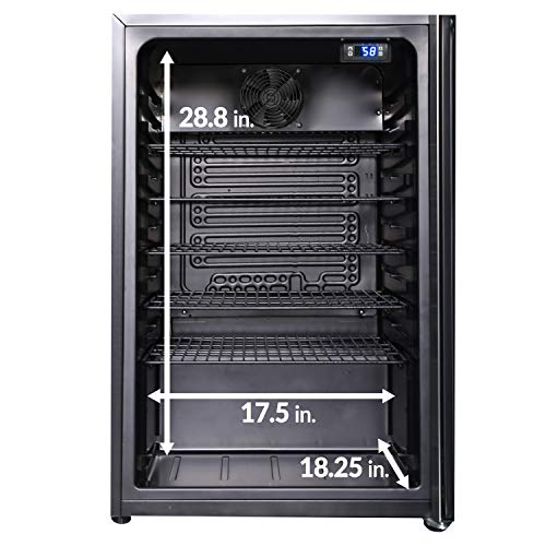 Igloo 180-Can Capacity Beverage Refrigerator and Cooler For Soda Igloo IBC41SS 180-Can Capability Beverage Fridge and Cooler For Soda, Beer, Wine and Water LED-Lighted Digitally Managed Double Pane Glass Door, Stainless Metal.