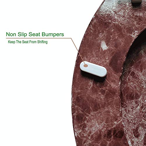JandV Textiles Round Toilet Seat With Easy Clean and Change Hinge J&amp;V Textiles Round Toilet Seat With Easy Clean &amp; Change Hinge (Burgundy).