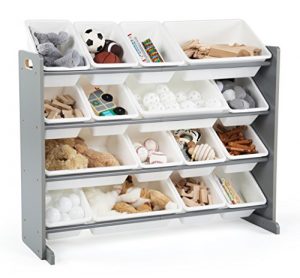 Humble Crew Supersized Wood Toy Storage Organizer, Extra Large, Grey/White