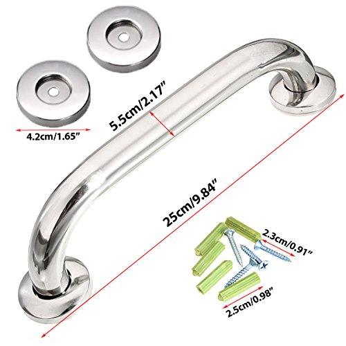 Security Bathe Seize Bar Stainless Metal Chromed for Handrail King do approach Lavatory Seize Bar Security Bathe Seize Bar Stainless Metal Chromed for Handrail, Bathtub Bathe, Hand Grip, Lavatory, Kitchen, Stairs and so forth10inch