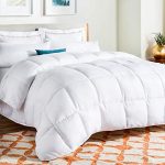 Linenspa All-Season White Down Alternative Quilted Comforter - Corner Duvet Tabs - Hypoallergenic - Plush Microfiber Fill - Machine Washable - Duvet Insert or Stand-Alone Comforter - Queen
