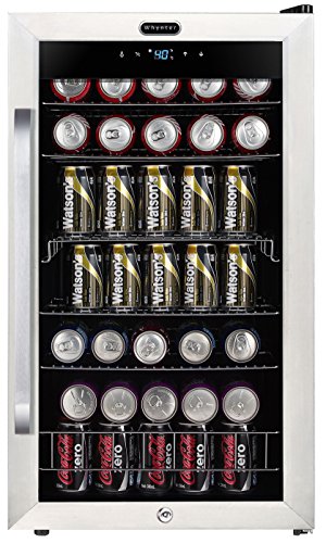 Whynter BR-1211DS Freestanding 121 Can Digital Control and Internal Fan, Stainless Steel Beverage Refrigerator, One Size