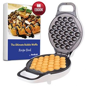 Hong Kong Egg Waffle Maker with BONUS recipe e-book - Make Hong Kong Style Bubble Egg Waffle in 5 minutes AC 120V, 60Hz 760W