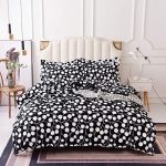 3 Piece Duvet Cover and Pillow Shams Bedding Sets, Hypoallergenic Breathable Soft Microfiber Wrinkle Free with Hidden Zipper and Tieback, Full Size