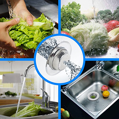 Helect 3-Pack Kitchen Sink Strainer Stainless Steel Drain Guarantee: 1