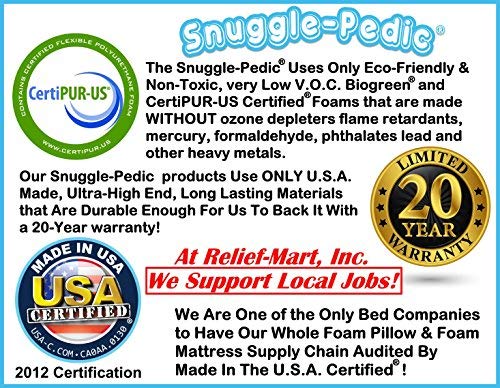 Snuggle-Pedic Ultra-Luxury Bamboo Shredded Memory Foam Snuggle-Pedic Extremely-Luxurious Bamboo Shredded Reminiscence Foam Pillow Mixture with Adjustable Match and Zipper Detachable Kool-Circulate Breathable Cooling Hypoallergenic Pillow Cowl (Queen).