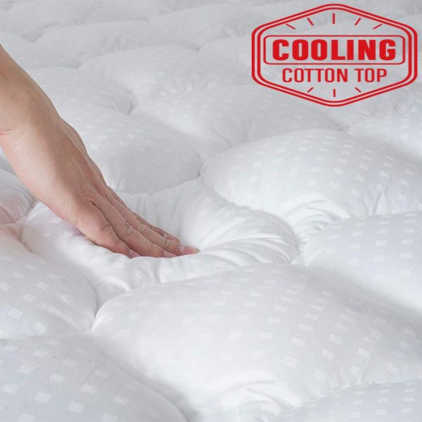 APRAW King Mattress Pad Cover Overfilled Quilted Fitted Cooling Mattress Protector Cotton Top PillowTop 8-21" Deep Pocket Mattress Topper