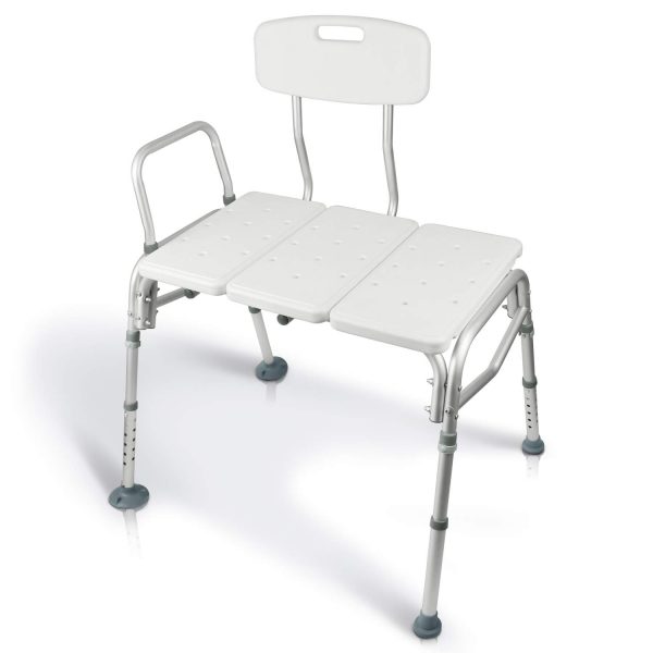 Vive Bariatric Tub Transfer Bench - Heavy Duty Bath & Shower Assist - Adjustable Handicap Shower Chair - Medical Bathroom Accessibility Aid for Elderly, Disabled, Seniors