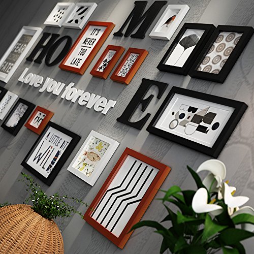 Anyi Picture Frames,17 Pcs Multi Pack Photo Frame Set Wall Gallery Kit Anyi Image Frames,17 Pcs Multi Pack Picture Body Set Wall Gallery Package, 5 11.6X15.5Cm, 4 15.7X20.8Cm, Three 23X28cm, Two 18X18cm, One 27.6X37.6Cm, Two 18X33.2Cm.