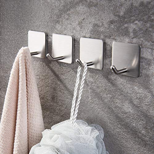 Wetest Hanging Towel Hooks Stainless Steel Wall Adhesive