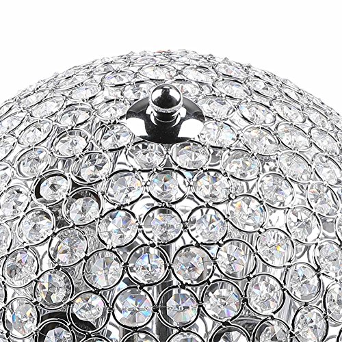 CO-Z Crystal Light Fixture with 2 Lights, Modern Chrome CO-Z Crystal Mild Fixture with 2 Lights, Fashionable Chrome Flush Mount Ceiling Lamp Fixtures for Hallway Eating Bed room Kitchen with Crystal Shade, 12 Inch Glowing Mild Fixture for Residence Décor.