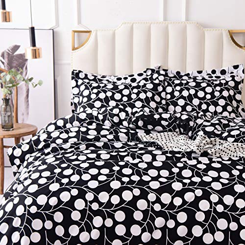 3 Piece Duvet Cover and Pillow Shams Bedding Sets three Piece Quilt Cowl and Pillow Shams Bedding Units, Hypoallergenic Breathable Gentle Microfiber Wrinkle Free with Hidden Zipper and Tieback, Full Dimension.