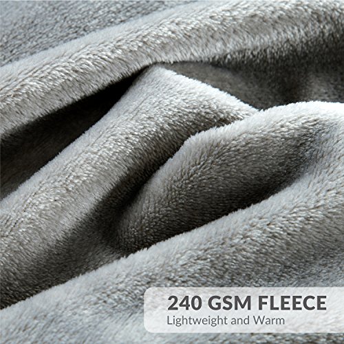 Bedsure Fleece Blanket Queen Size, Grey Lightweight Super Soft Bedsure Fleece Blanket Queen Measurement Gray Light-weight Tremendous Tender Cozy Luxurious Mattress Blanket Microfiber.