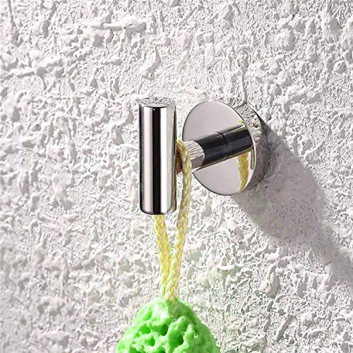 JOMAY Bathroom Towel Hooks for Hanging JOMAY Bathroom Towel Hooks for Hanging, Simple Robe Hooks Wall Hooks Heavy Duty, Door Holder Clothes Hanger Wall Mounted, Rustproof Polished SUS 304 Stainless Steel for Bath Kitchen Hotel (2 Pcs).