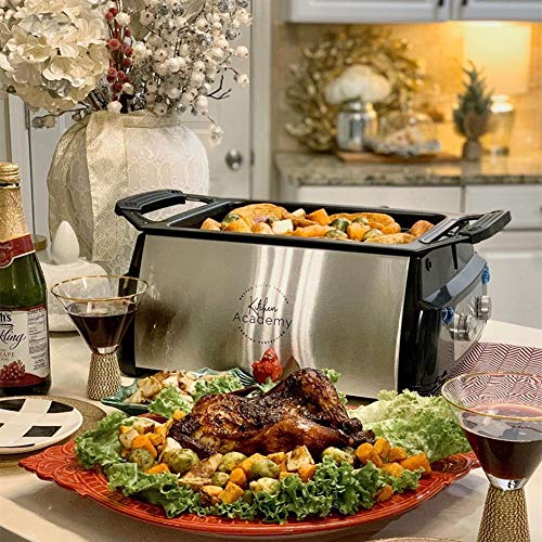 Kitchen Academy Electric Indoor Grill with Removable Non-Stick Plate, Infrared Heating Smokeless Technology BBQ Grill Black