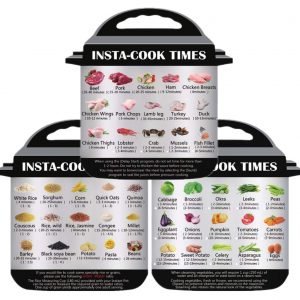 3 in 1 Electric Pressure Cooker Cook Times Quick Reference Guide Compatible with Instant Pot ， Instant pot Accessories Magnetic Cheat Sheet Magnet Set