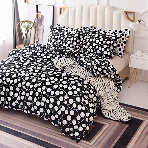 3 Piece Duvet Cover and Pillow Shams Bedding Sets three Piece Quilt Cowl and Pillow Shams Bedding Units, Hypoallergenic Breathable Gentle Microfiber Wrinkle Free with Hidden Zipper and Tieback, Full Dimension.