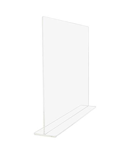 SOURCEONE.ORG Premium Clear Acrylic Sneeze/Splash Guard Counter Top Protector (Flat Top)