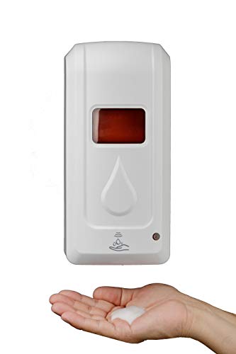 Crown 1100 Ml High Capacity Battery Operated Touchless Automatic Soap Dispenser Wall Mount for Antibacterial Foaming Hand Soap and Hand Sanitizer Dispenser Bathroom and Kitchen Ultra Quiet