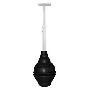 Korky 96-4AM Telescoping T-Shaped Handle BeehiveMAX Universal Plunger, Black