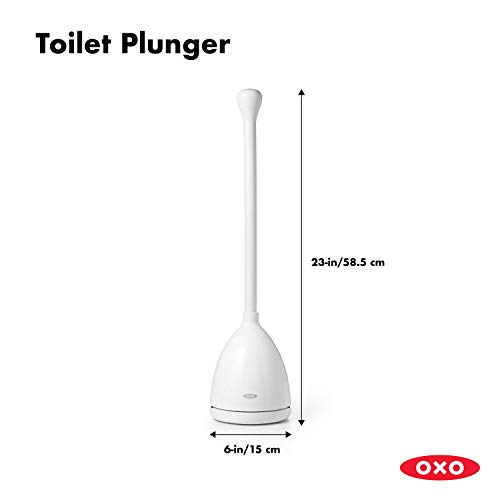 OXO Good Grips Toilet Plunger with Holder OXO Good Grips Bathroom Plunger with Holder.