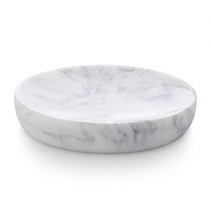 Essentra Home Blanc Collection White Soap, Sponge Dish Tray for Bathroom or Shower Also Great for Kitchen