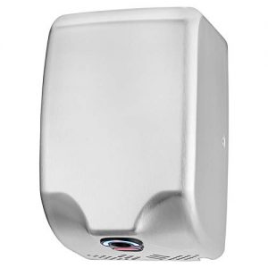ZHAOTAI Commercial Hand Dryer 120V/1350W Powerful Automatic Sensor High Speed with Low Noise 70db Hot/Cold Air Stainless Steel 304 Cover Innovative Compact Design Easy Installation